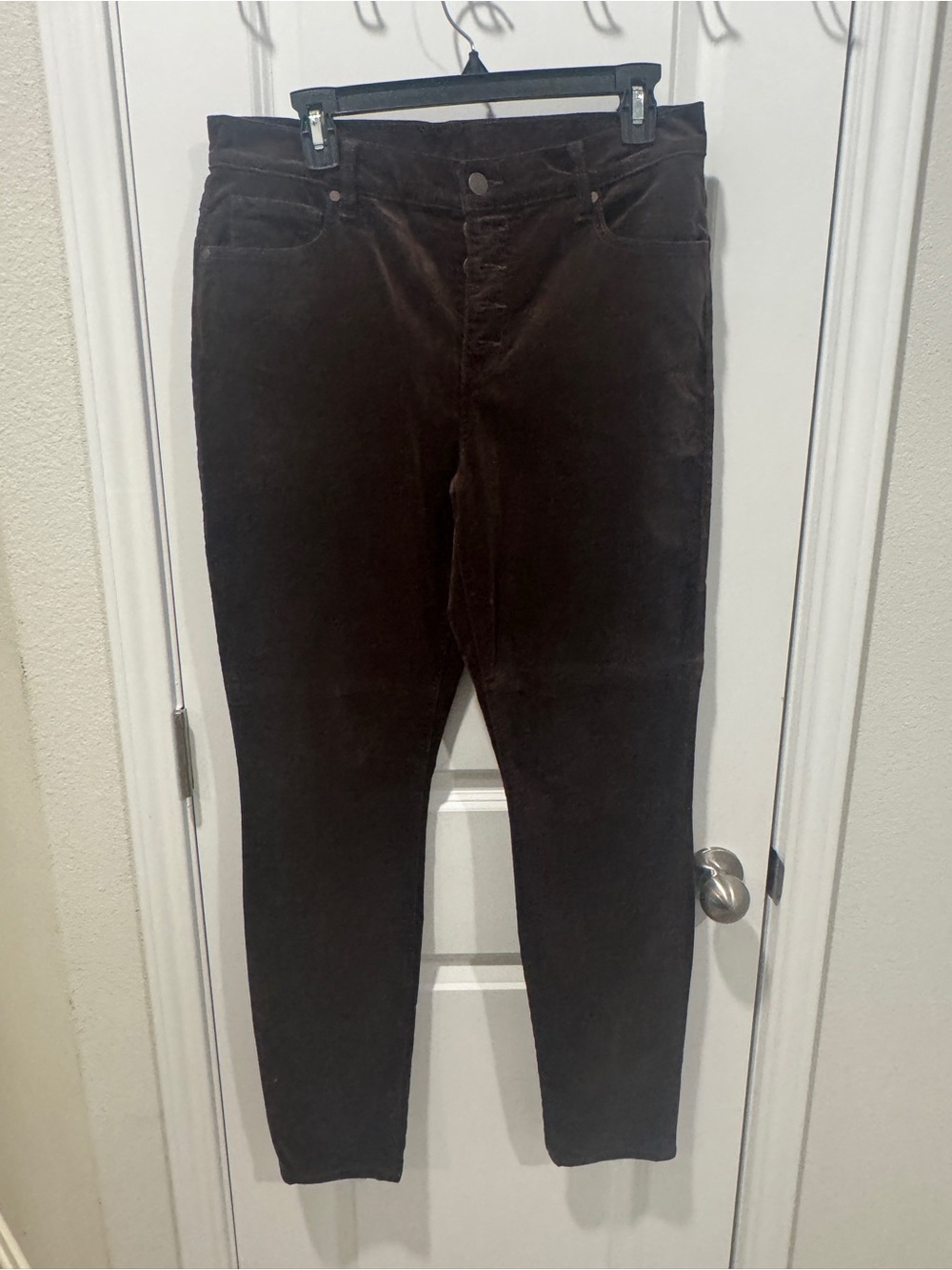 CAbi Dark Brown Corduroy Skinny pants size 10